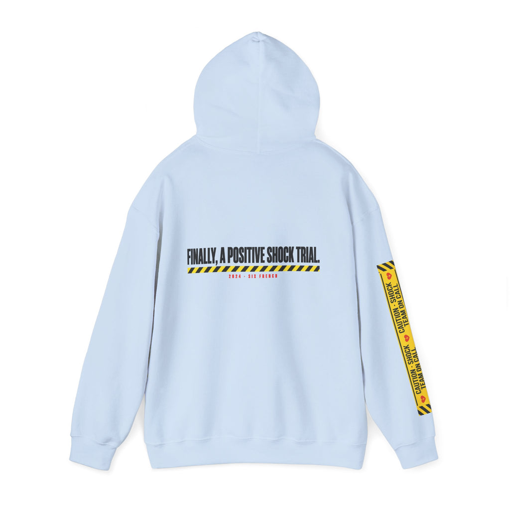 Hoodie — “Danger (Got Shocked)” Medical Humor Pullover
