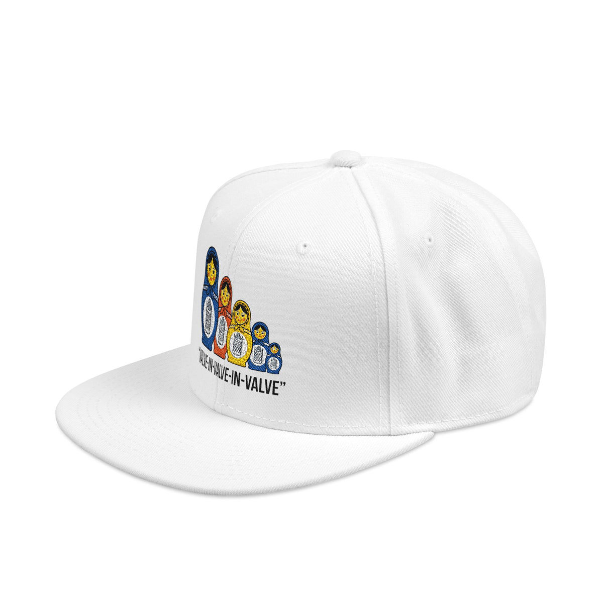Embroidered Black Snapback Hat — Minimal Flat-Brim Streetwear Cap