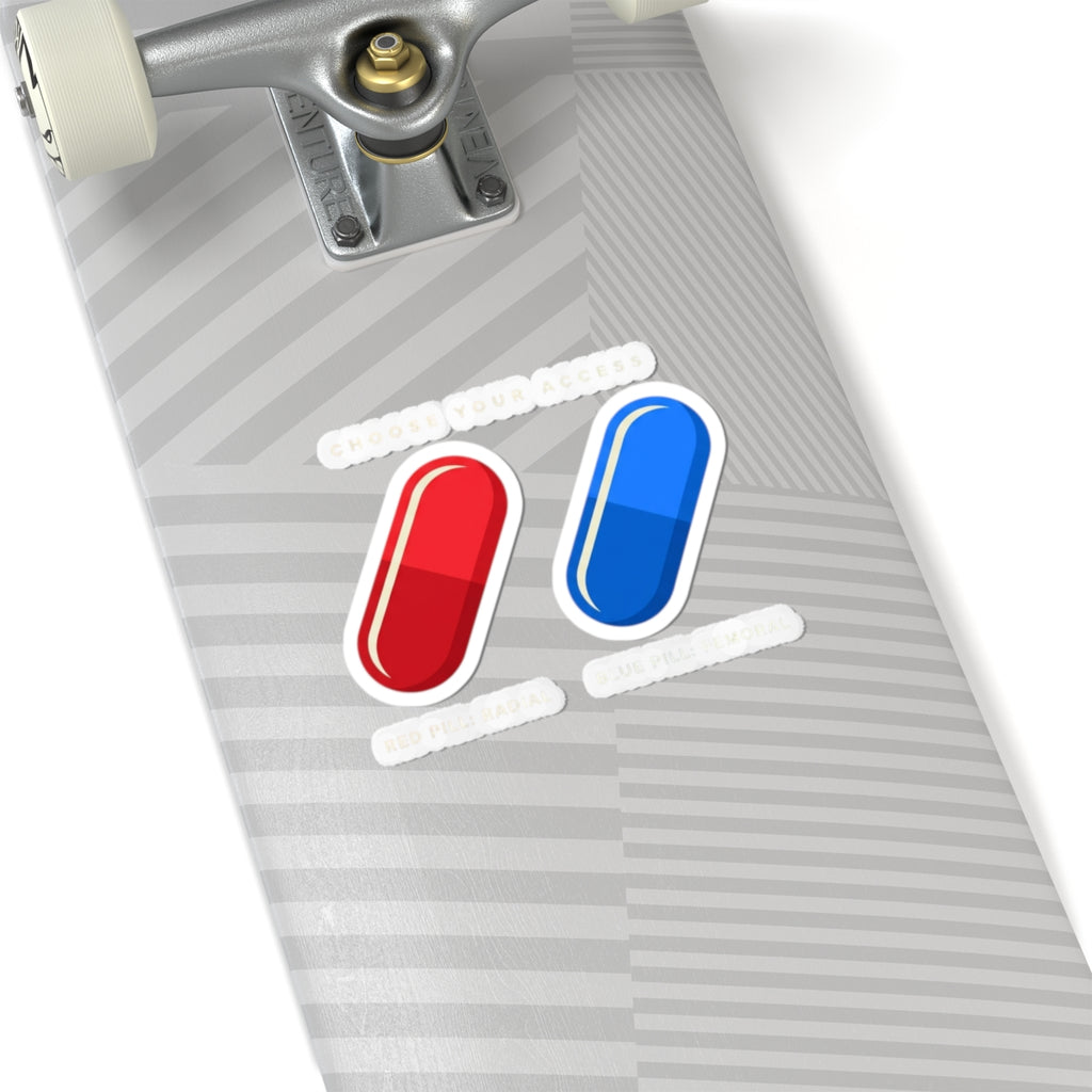 Red & Blue Pill Kiss-Cut Stickers — Choice Laptop Sticker Set