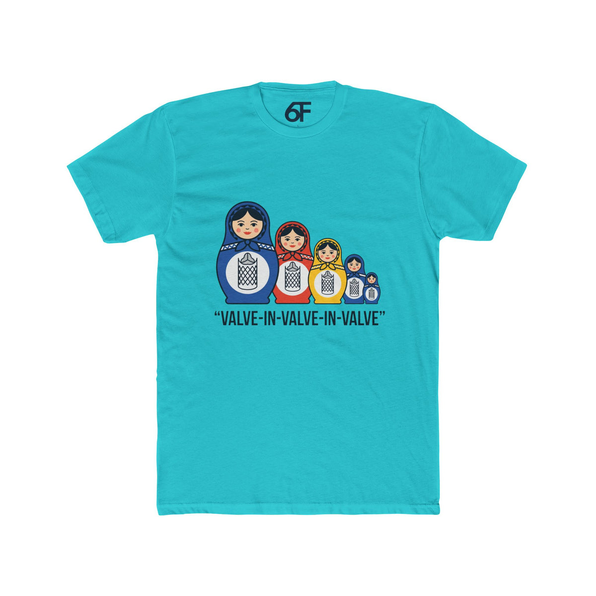 Matryoshka Valve-Stack T-Shirt — “Valve-in-Valve-in-Valve” Nesting Dolls Tee