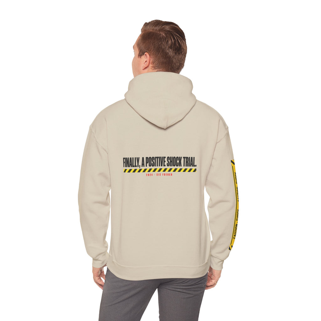 Hoodie — “Danger (Got Shocked)” Medical Humor Pullover