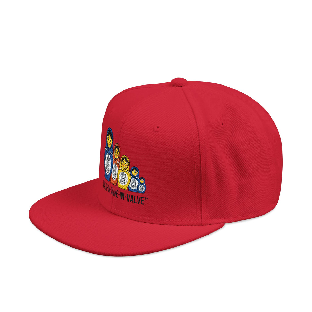 Embroidered Black Snapback Hat — Minimal Flat-Brim Streetwear Cap
