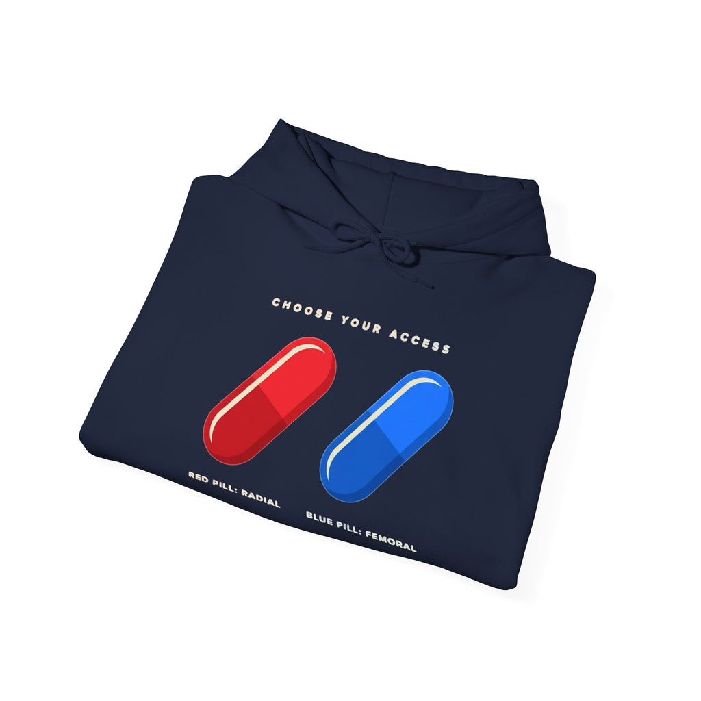 Hoodie — Red & Blue Pill Minimalist Graphic Pullover