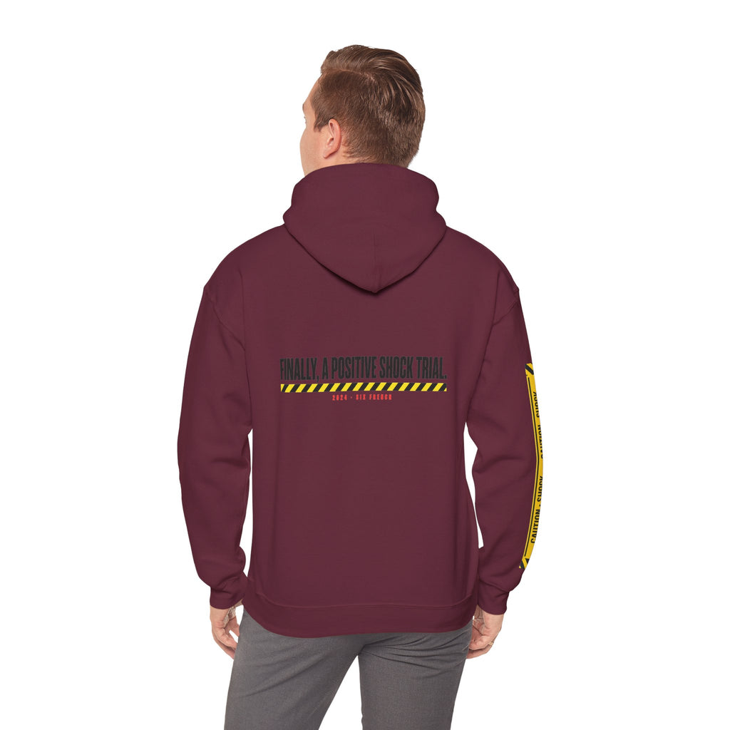 Hoodie — “Danger (Got Shocked)” Medical Humor Pullover