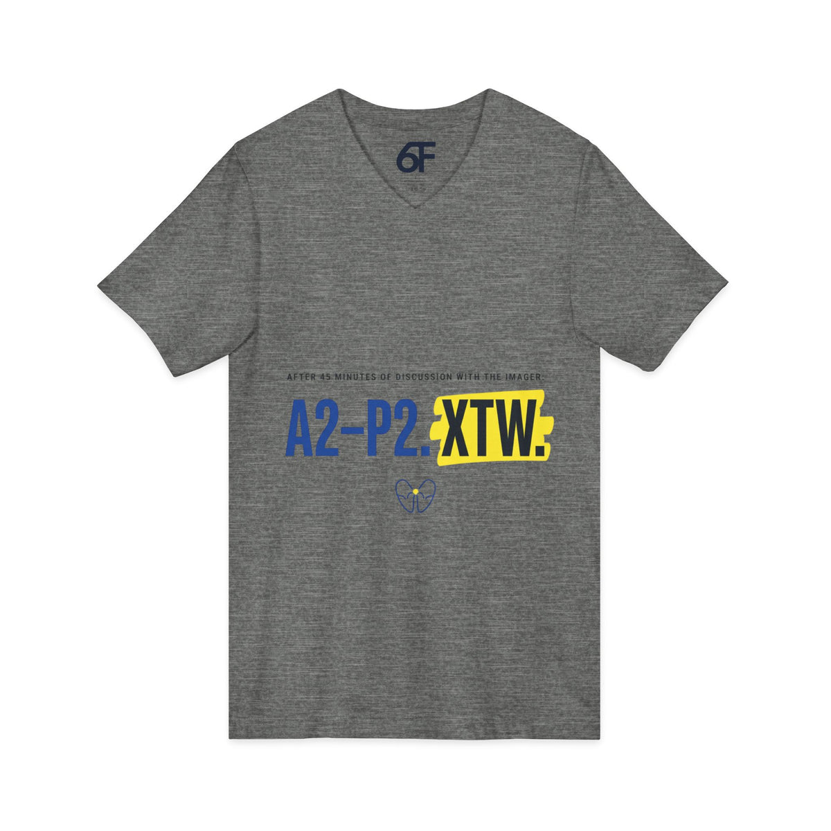 A2–P2 XTW V‑Neck Tee — Aviation/Flight Deck Flowchart Shirt