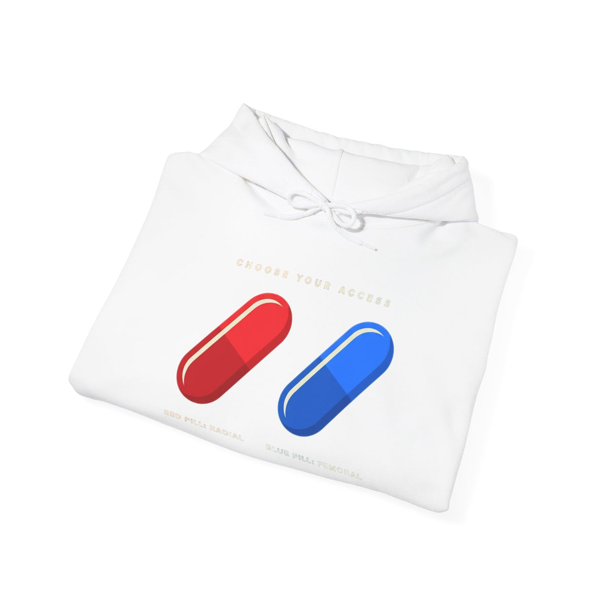 Hoodie — Red & Blue Pill Minimalist Graphic Pullover
