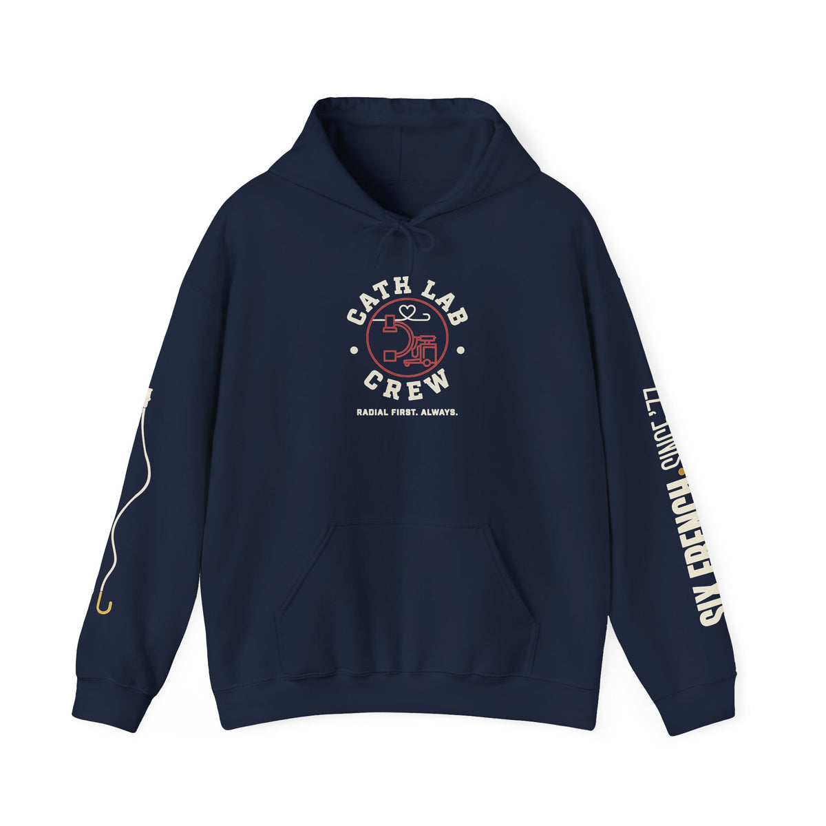 Cat Lab Crew Hoodie — Vintage Varsity Pullover with 6F Logo